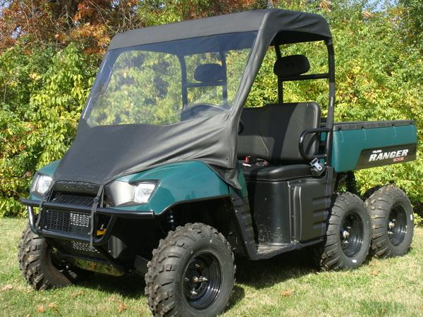 2004-2008 Polaris Ranger 2-in-1 Vinyl Windshield + Soft Roof GCL UTV