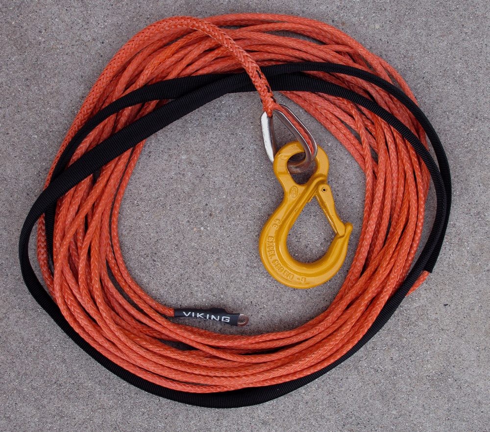 3/16" Synthetic Winch Line with Excel Hook - 50 ft