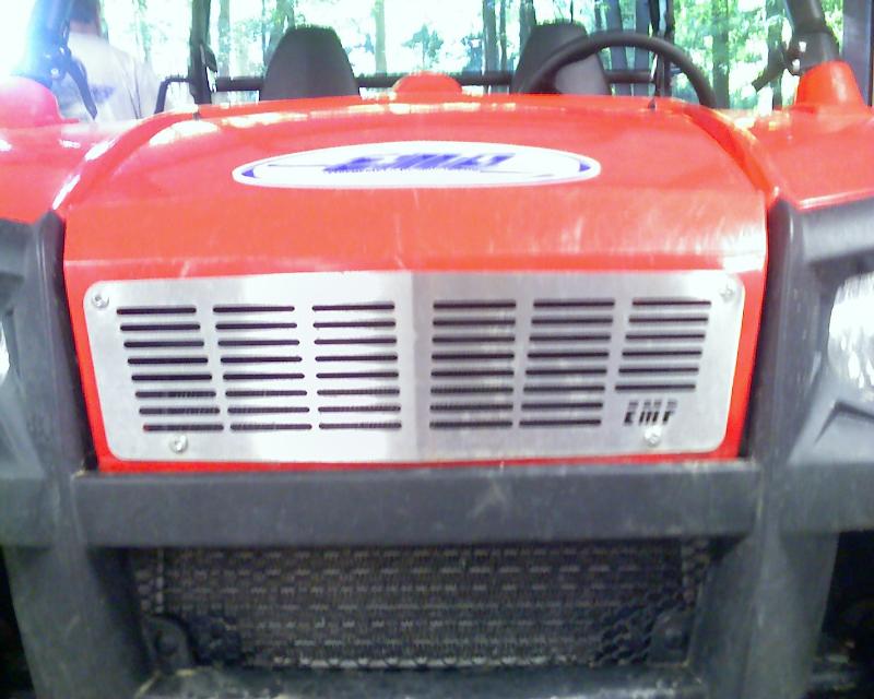 Polaris RZR Radiator Breather Grill Cover Polished SS EMP 9901