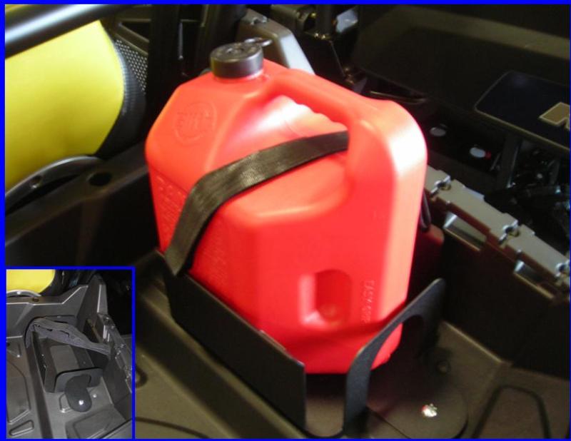Polaris RZR S Spare Gas Can Rack by EMP 10572 Steel Laser Cut