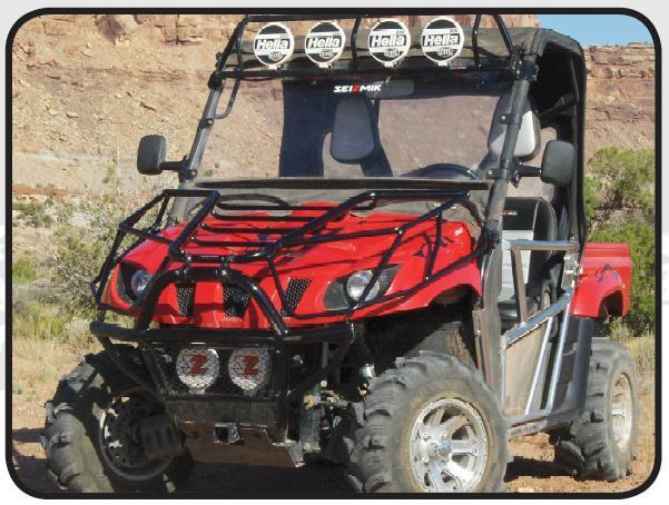 Rhino Black Bumper Exo-Cage Hood Rack Combo Seizmik