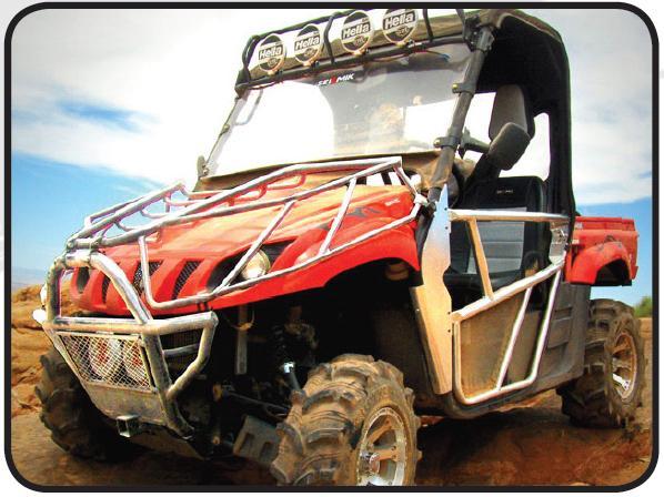 Rhino Silver Bumper Exo-Cage Hood Rack Combo Seizmik