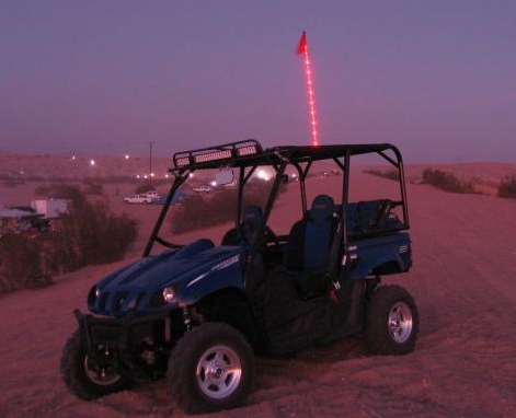 4' Night Stalker LED Whip w/Mount