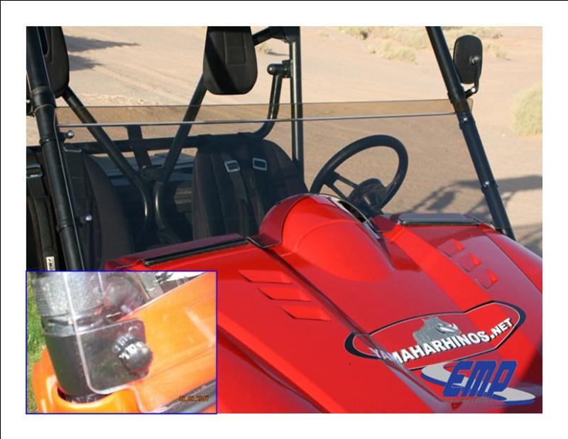 Yamaha Rhino Half 1/2 Windshield Tinted Polycarbonate EMP 8452