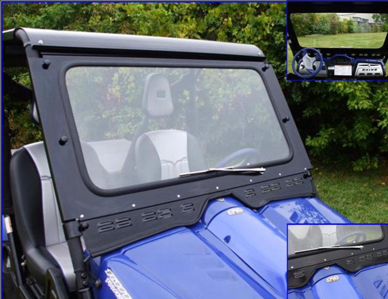 Yamaha Rhino Safety Glass Full Windshield + Wiper EMP 10525